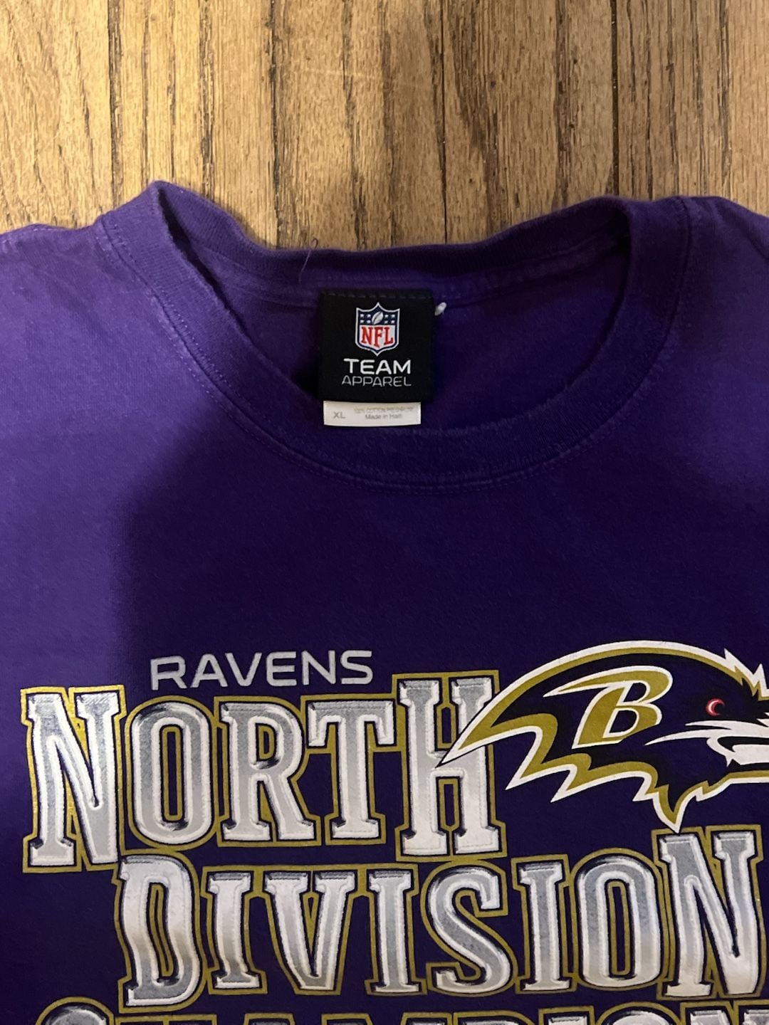 Baltimore Ravens 2012 North Division Champions NFL Team Apparel Graphic T-Shirt 3
