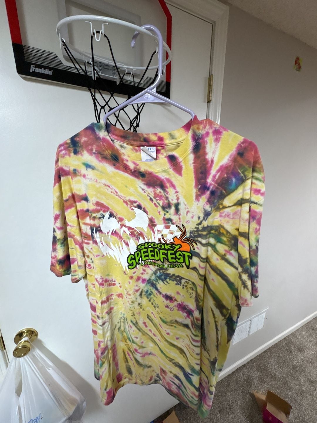 Port & Company Spooky Speedfest Martinsville VA Tie-Dye T-Shirt 2