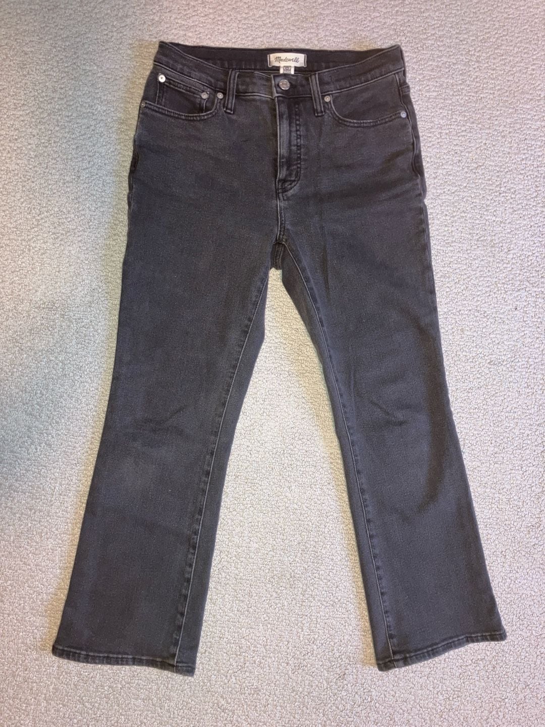 Madewell High-Rise Demi-Boot Crop Jeans in Black Wash 2