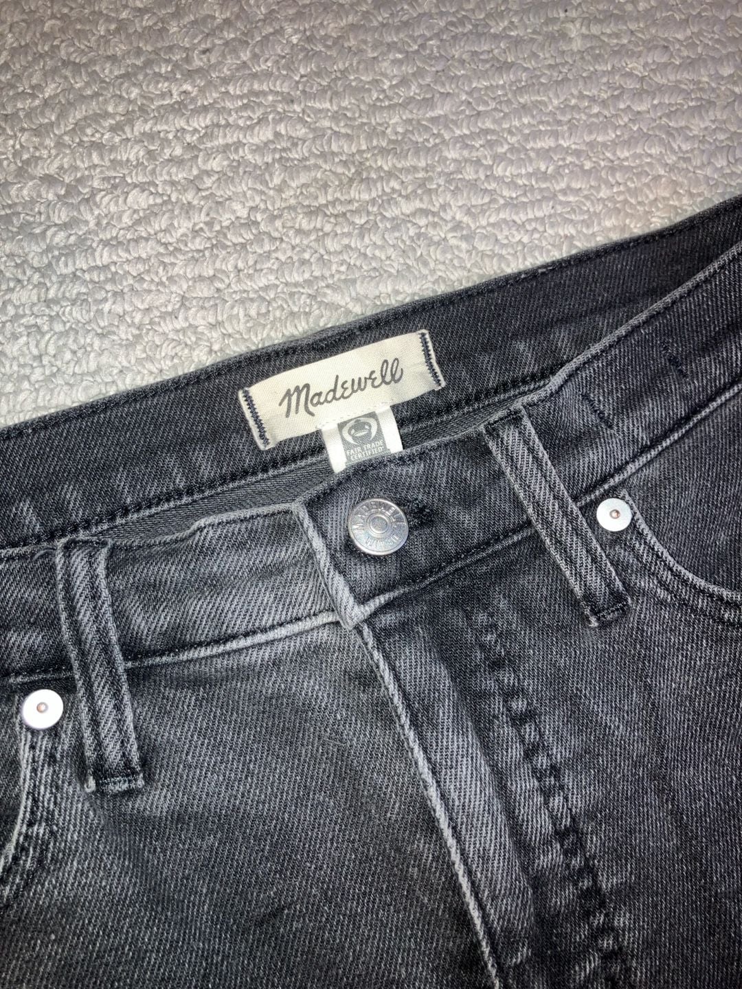 Madewell High-Rise Demi-Boot Crop Jeans in Black Wash 3