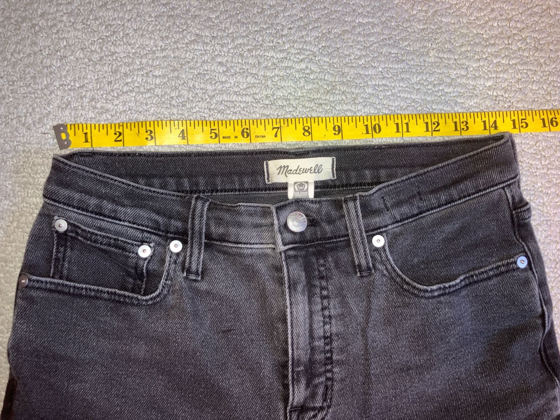 Madewell High-Rise Demi-Boot Crop Jeans in Black Wash 6