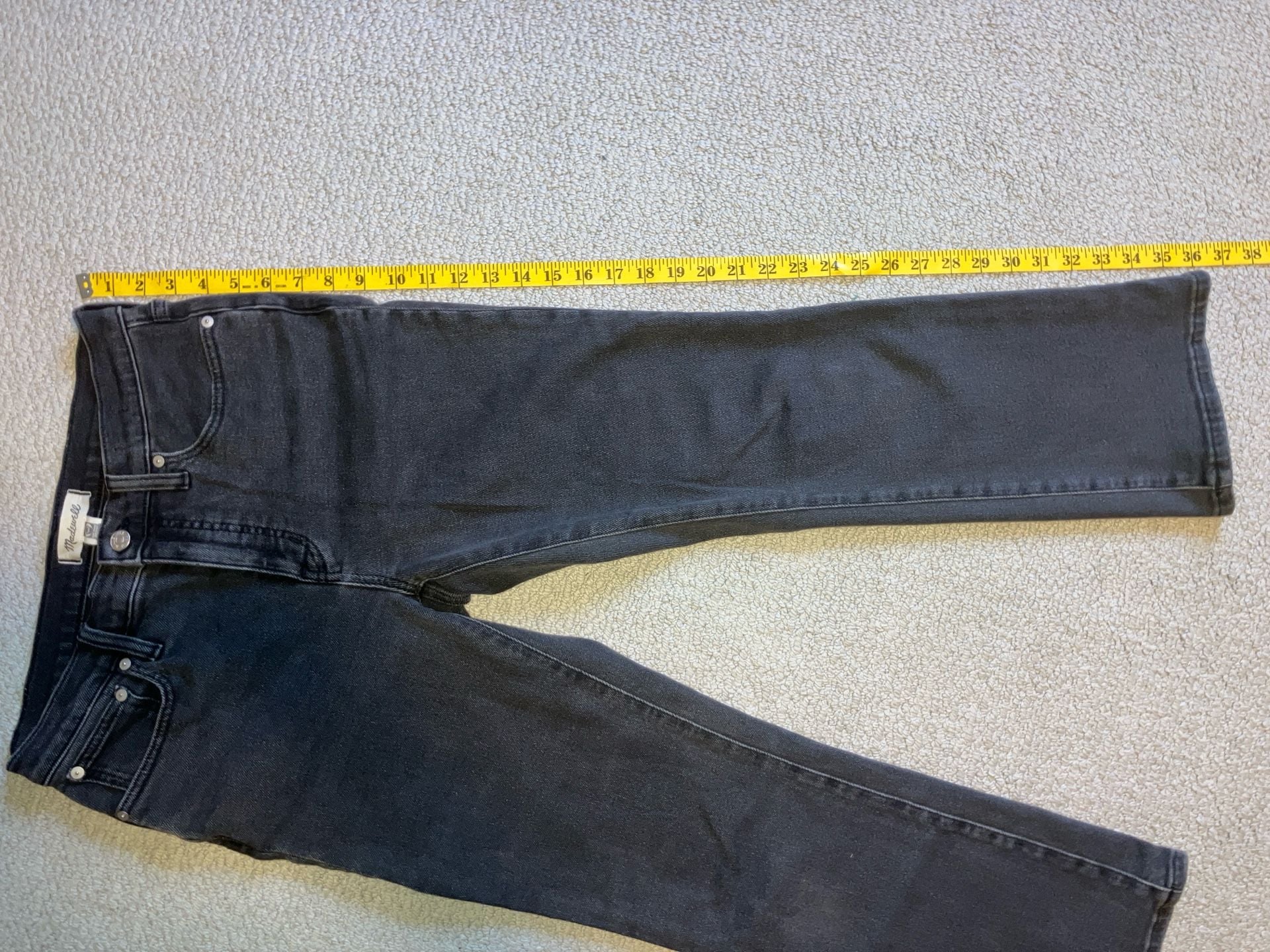 Madewell High-Rise Demi-Boot Crop Jeans in Black Wash 7