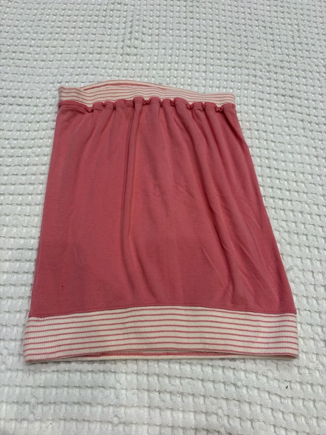 Abercrombie & Fitch Pink and White Striped Ruched Top with Pocket 4