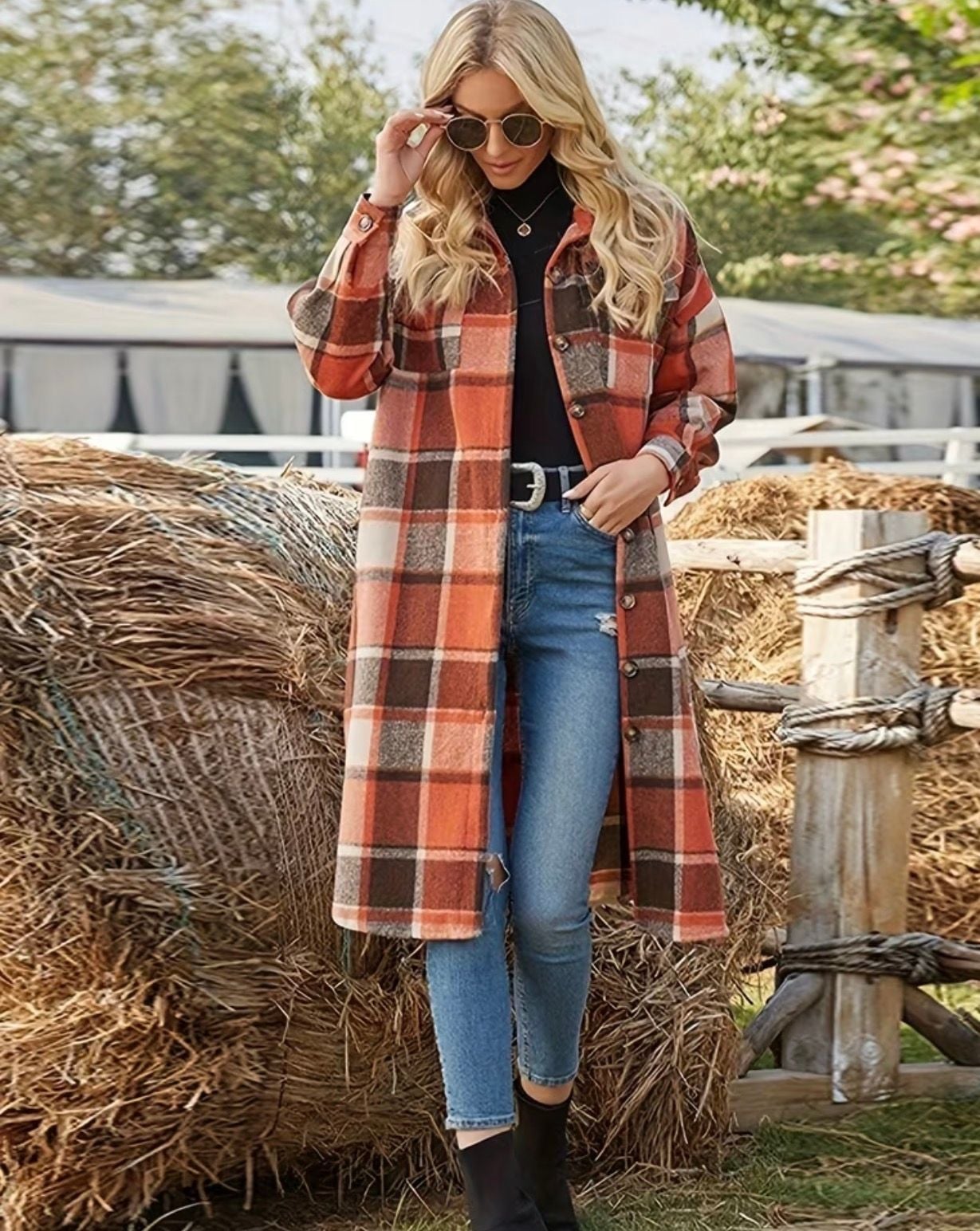 Fall oversized flannel Shacket 2