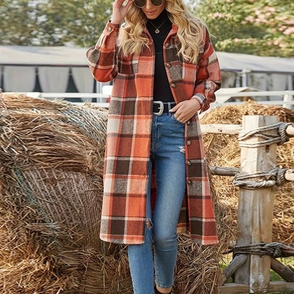Fall oversized flannel Shacket
