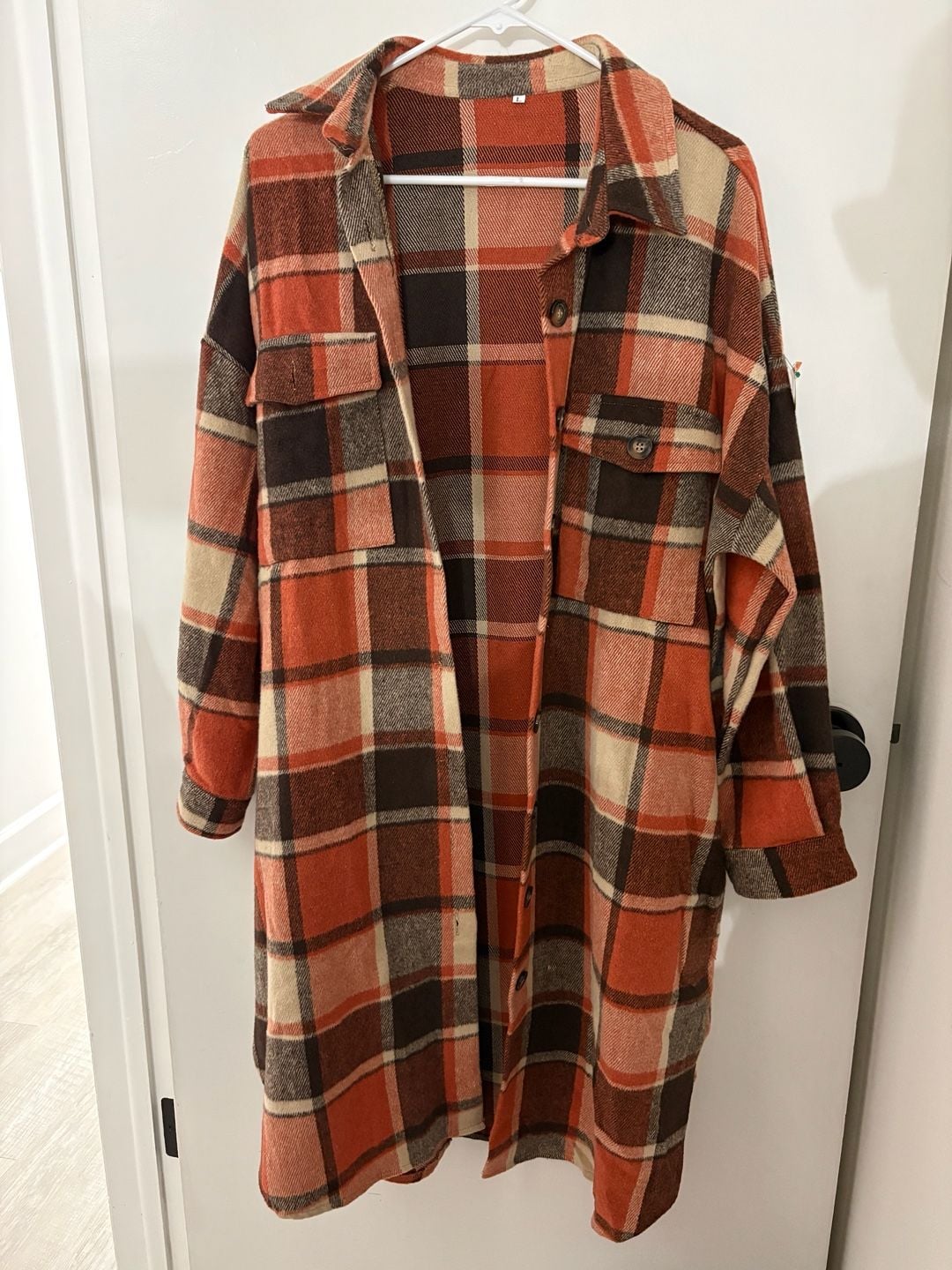 Fall oversized flannel Shacket 4