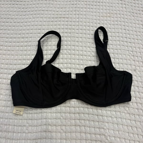 Aerie Women's Black Wide Strap Underwire Bikini Top