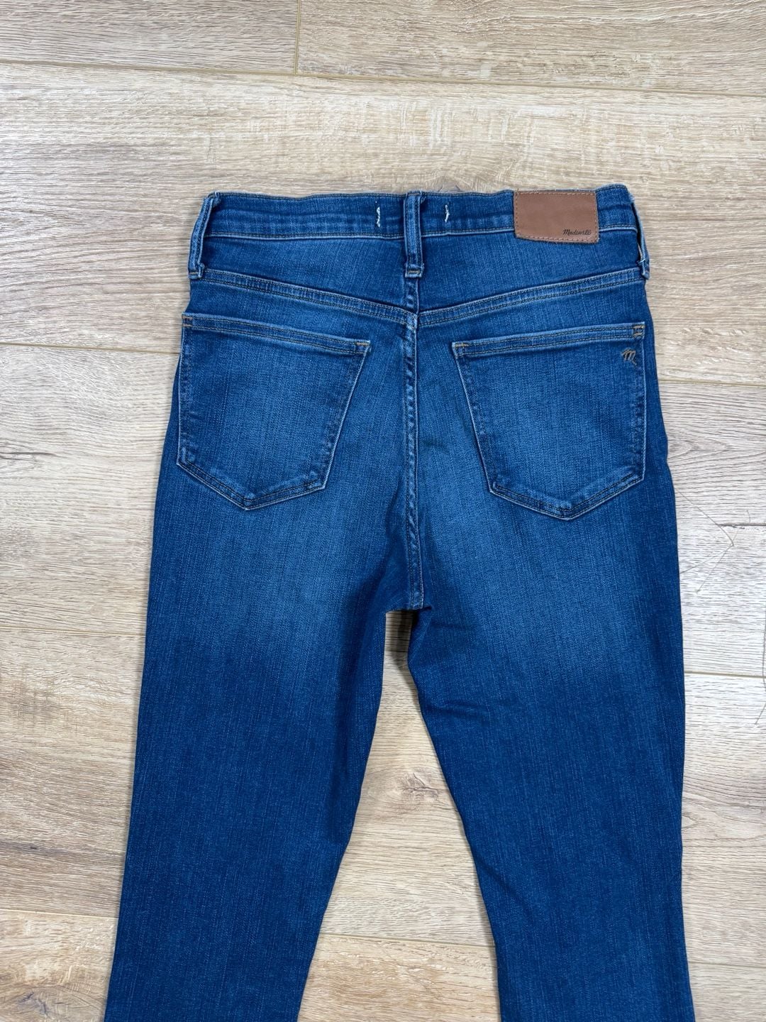 Madewell Roadtripper High Rise Skinny Jeans Raw Hem Distressed Blue Size 27 13