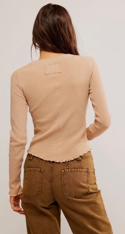 Free People waffle knit top 3
