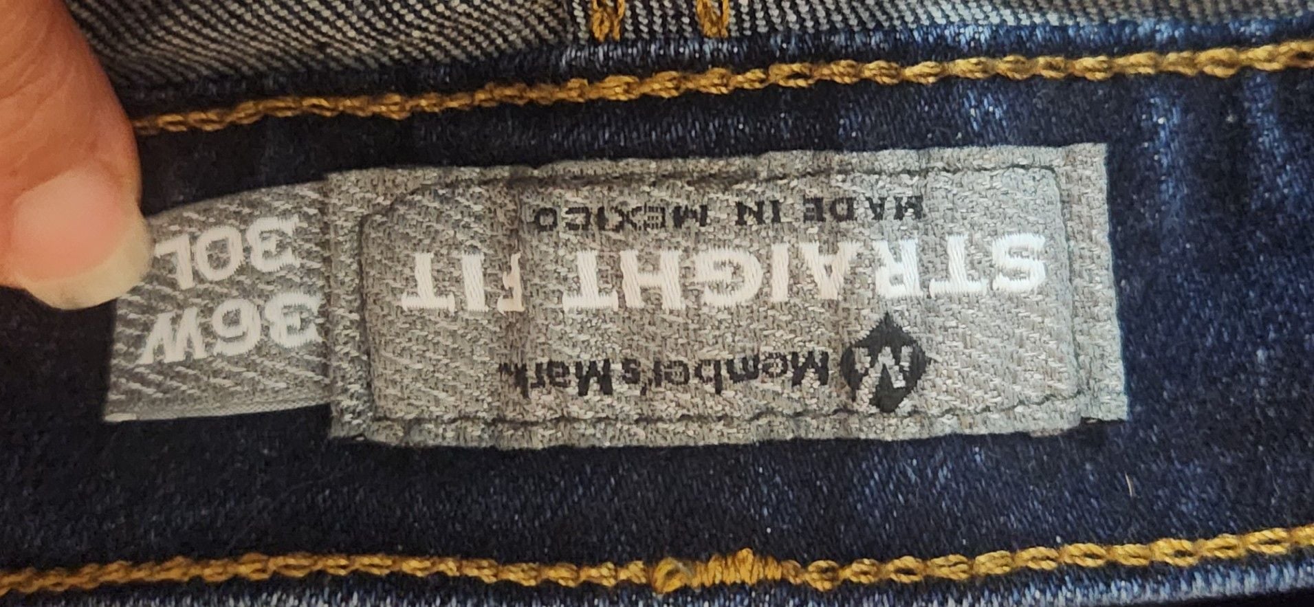 Member's Mark Straight Fit Dark Wash Jeans Size 36W x 30L 4