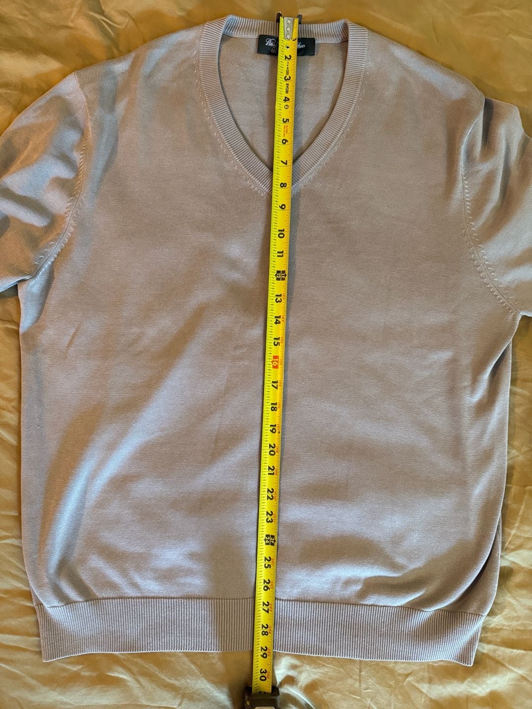 Brooks Brothers - Country Club Silk blend V-Neck Sweater in Grey 9