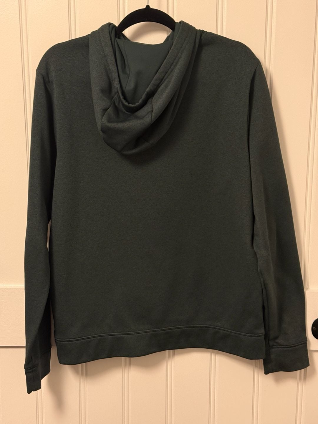 The North Face Men's Half Dome Pullover Hoodie in Dark Green with Yellow Logo 3