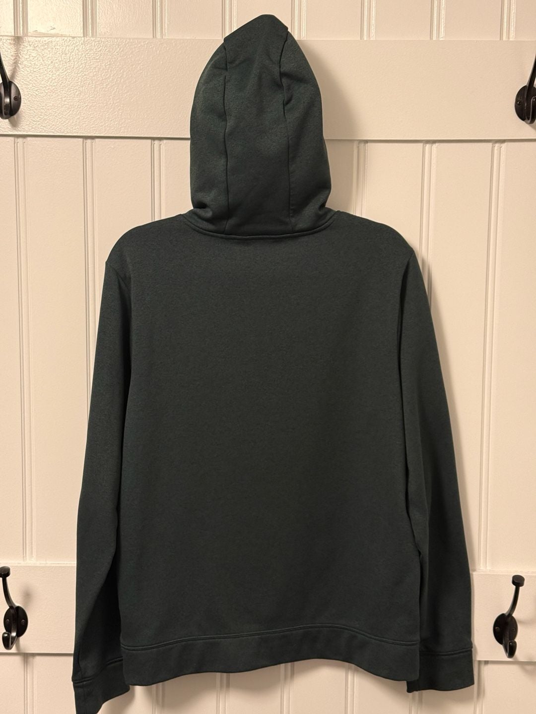 The North Face Men's Half Dome Pullover Hoodie in Dark Green with Yellow Logo 4