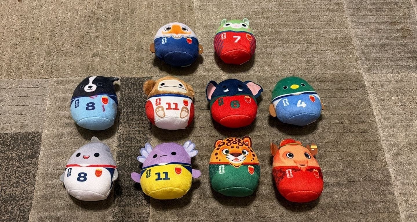 McDonald's Squishmallows FIFA World Cup Happy Meal Plush Toys Lot of 10 1