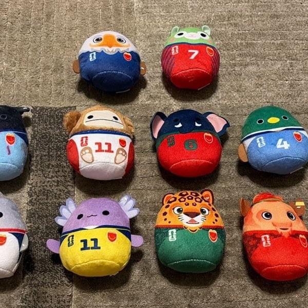 McDonald's Squishmallows FIFA World Cup Happy Meal Plush Toys Lot of 10