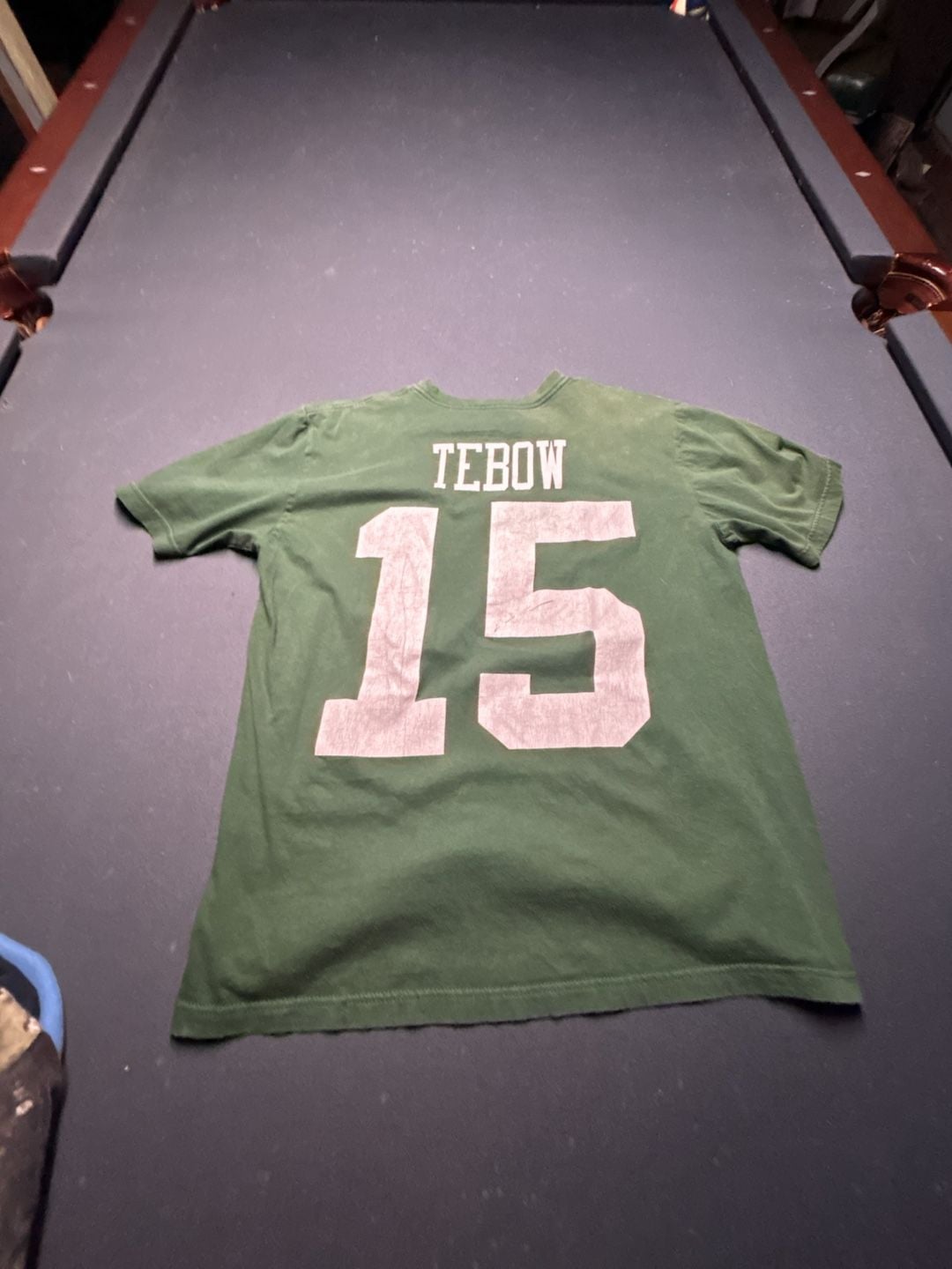 Nike New York Jets Tim Tebow #15 Men's Player Graphic T-Shirt Green Size Large 2