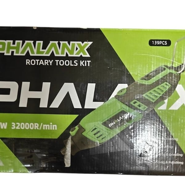 PHALANX 180W Rotary Tool Kit, Model PRT4335, 139-Piece Accessory Set
