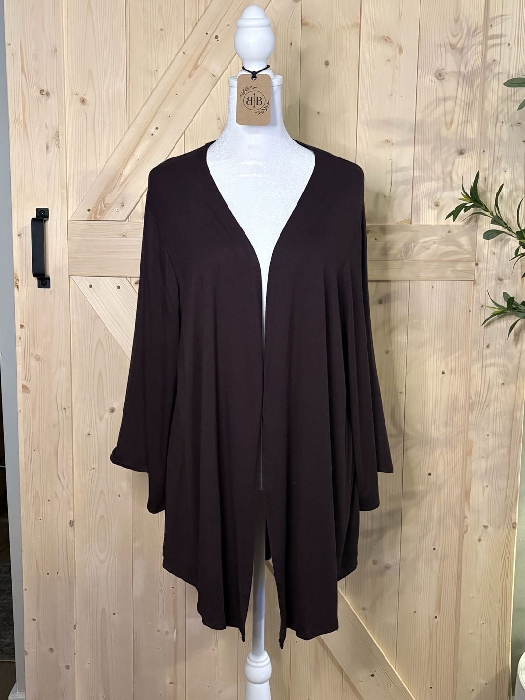 S M OR L Azules Open Front Lightweight Drape Cardigan with Flared Sleeves 2