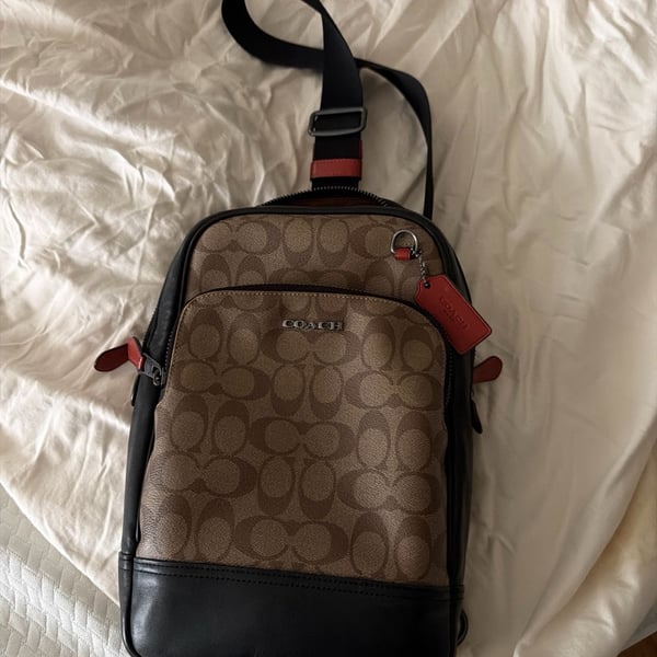 Coach Graham Pack in Signature Canvas with Colorblock Leather Trim