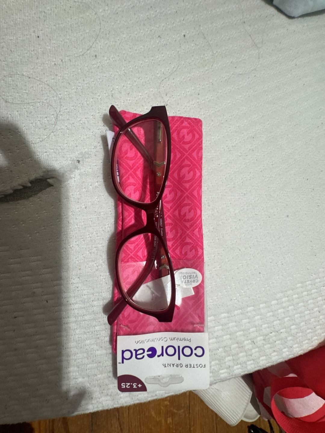 Foster Grant Coloread Evalina Wine Reading Glasses +3.25 with Case 2