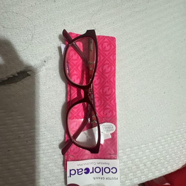 Foster Grant Coloread Evalina Wine Reading Glasses +3.25 with Case