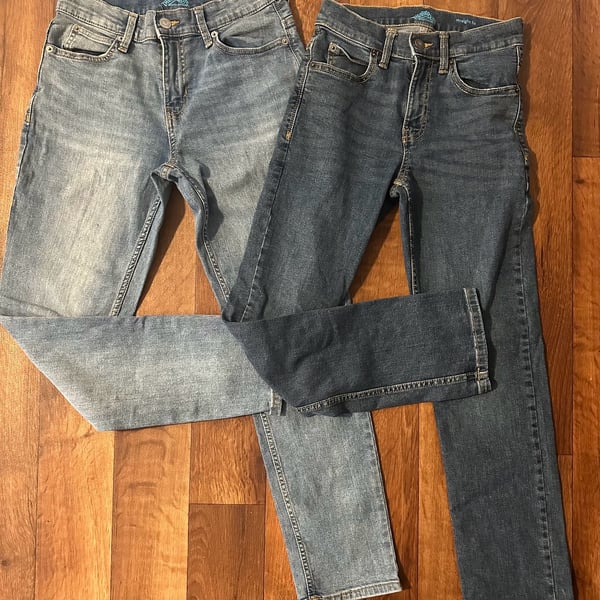 Thereabouts Boys Denim Jeans Bundle - One Slim Taper and One Straight Fit Boys size 12
