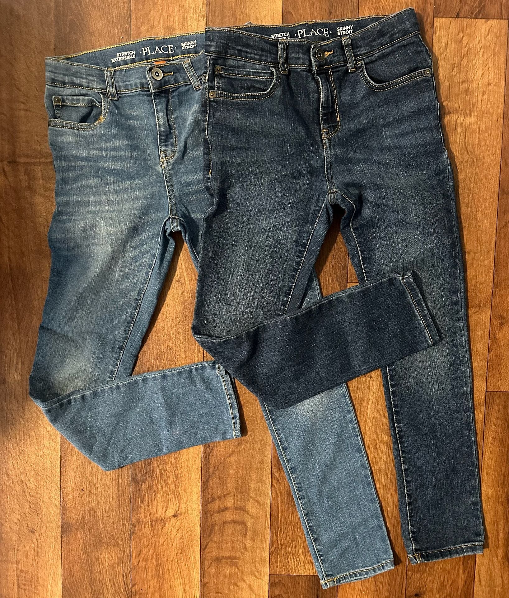 The Children's Place Boys Stretch Skinny Fit Jeans - 2 Pack size 10 1