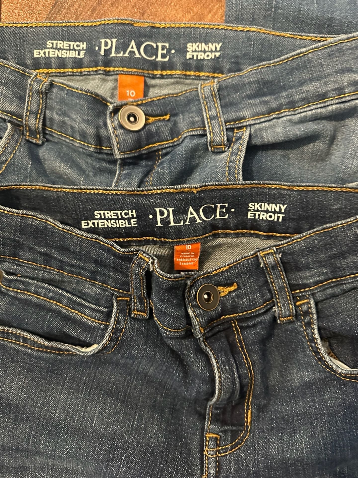The Children's Place Boys Stretch Skinny Fit Jeans - 2 Pack size 10 4