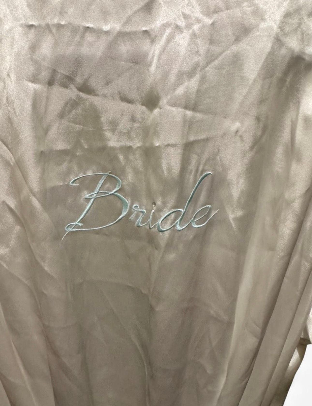 Apt. 9 Intimates Bridal Satin Robe in White with 'Bride' Embroidery 6