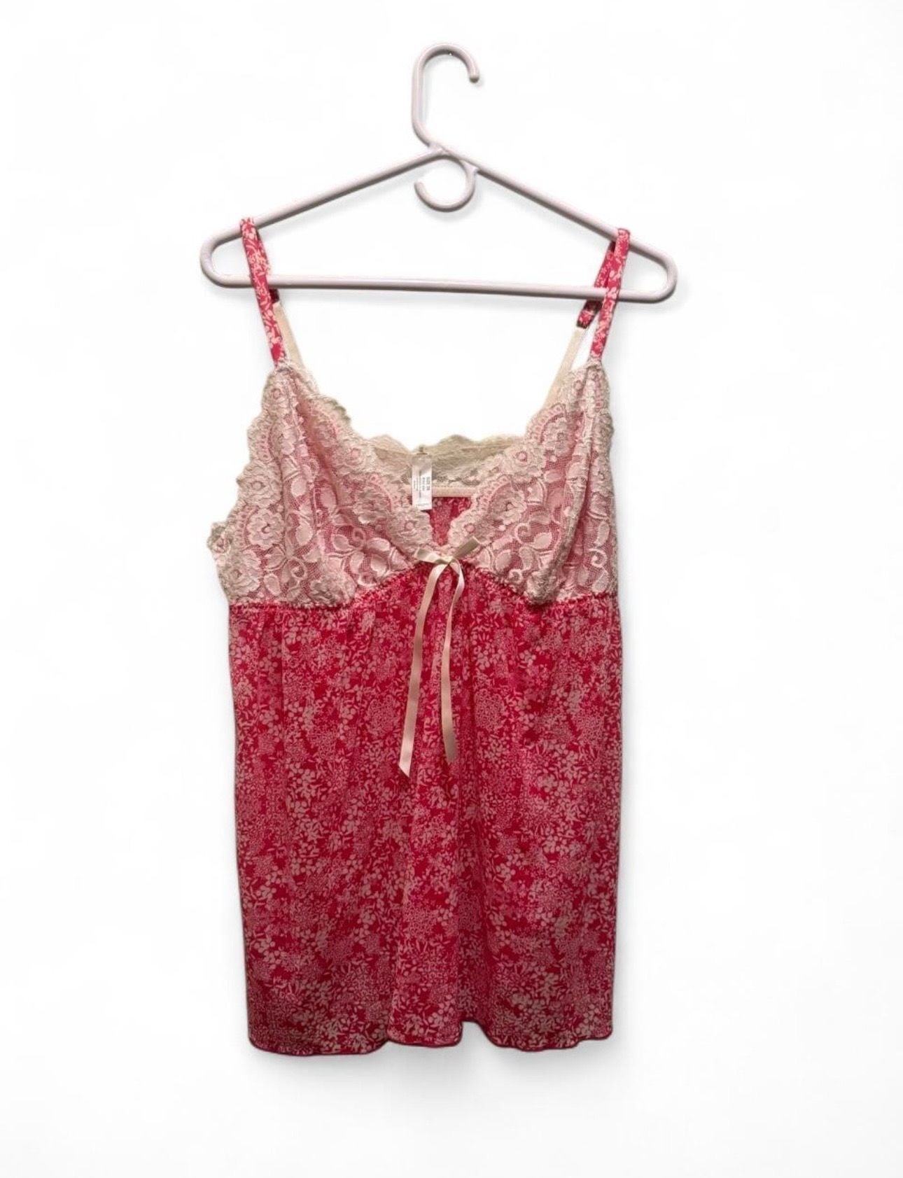 Cabernet Floral Lace-Trim Babydoll Camisole and Matching Panty Set 1