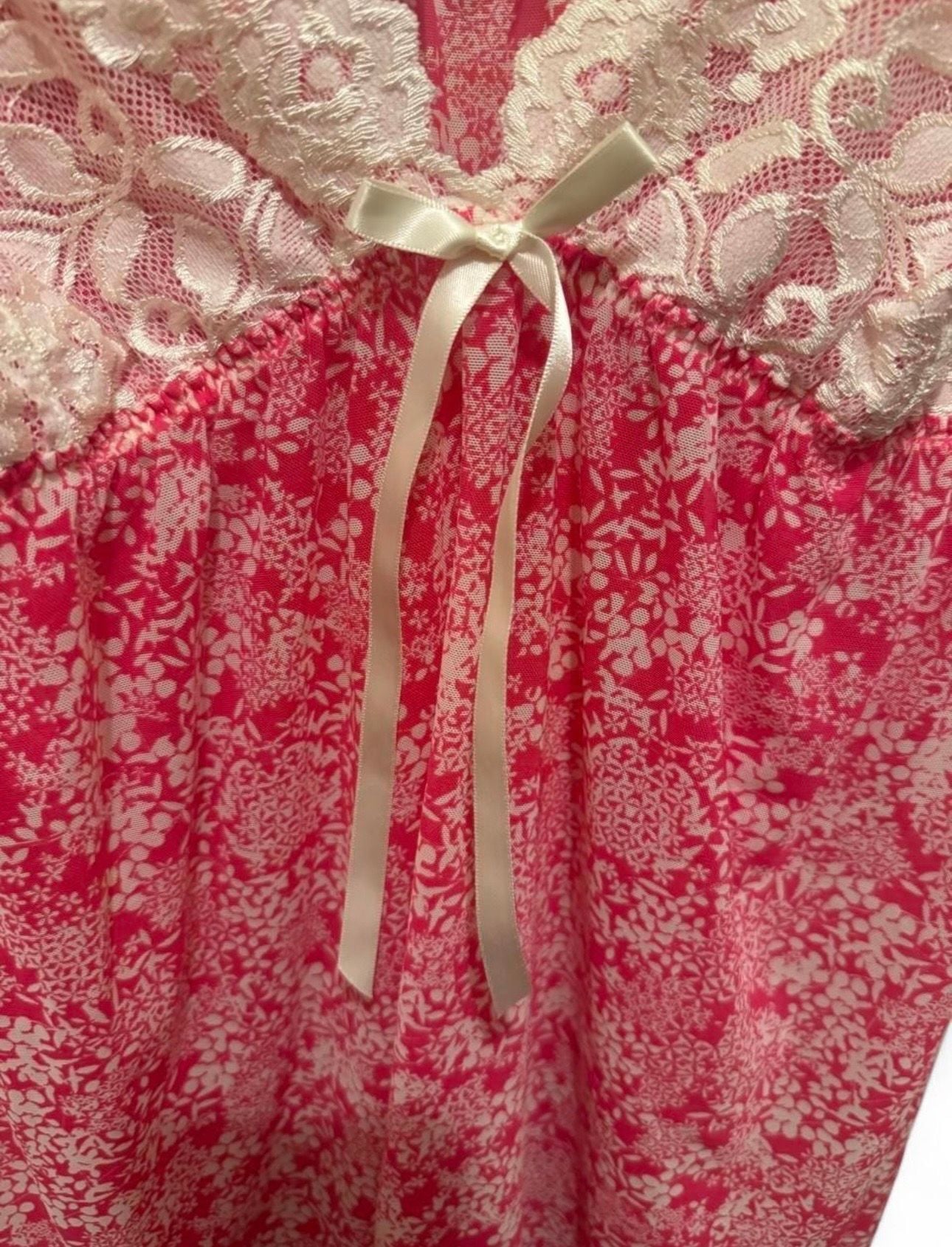 Cabernet Floral Lace-Trim Babydoll Camisole and Matching Panty Set 3