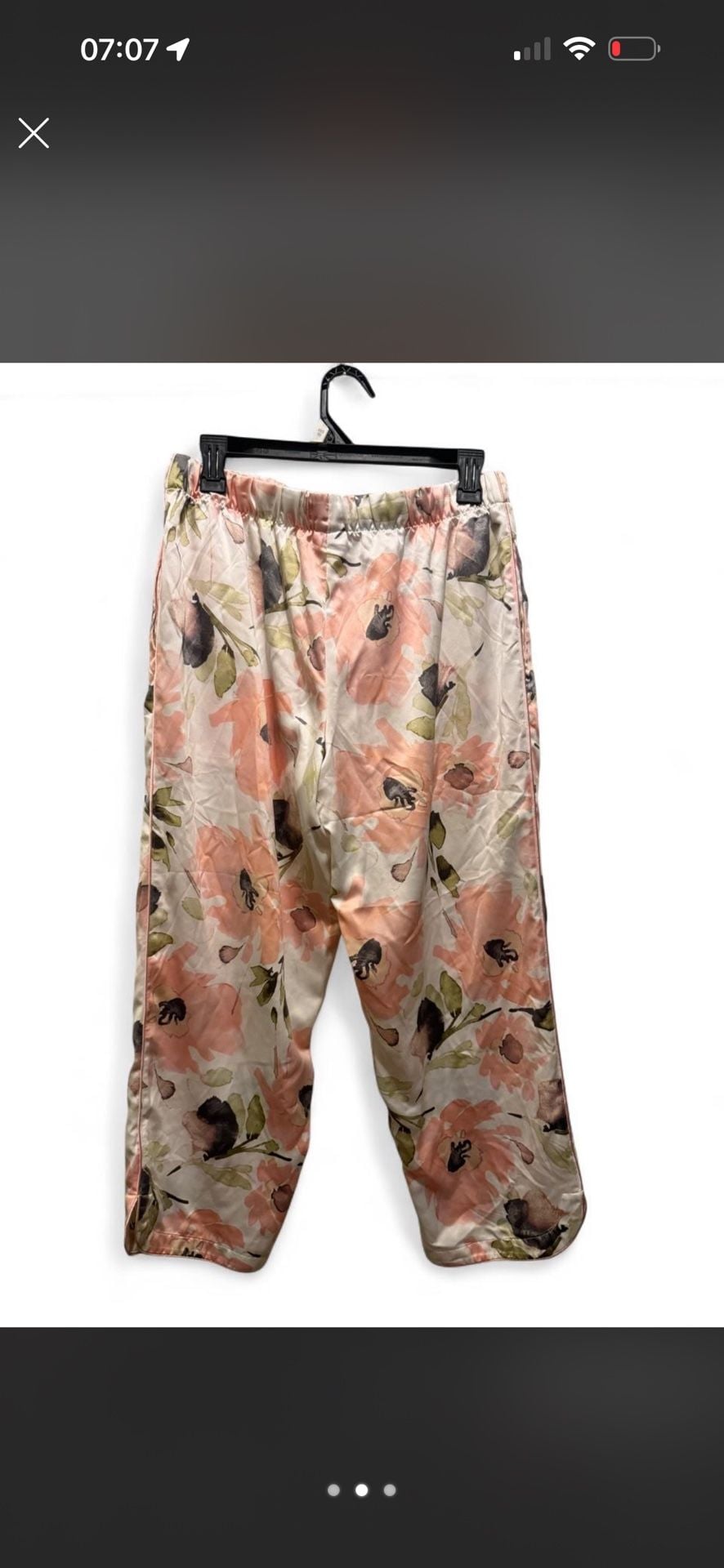 Cabernet by Sleep Sense Floral Satin Pajama Pants 4