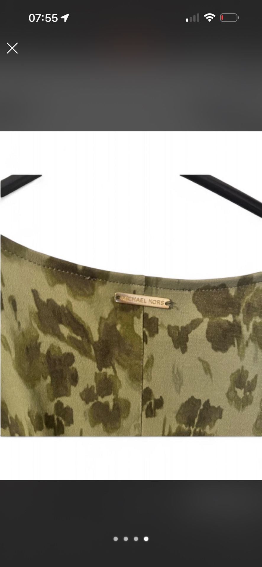 MICHAEL Michael Kors Sleeveless Green Floral Ruffle Hem Dress 5