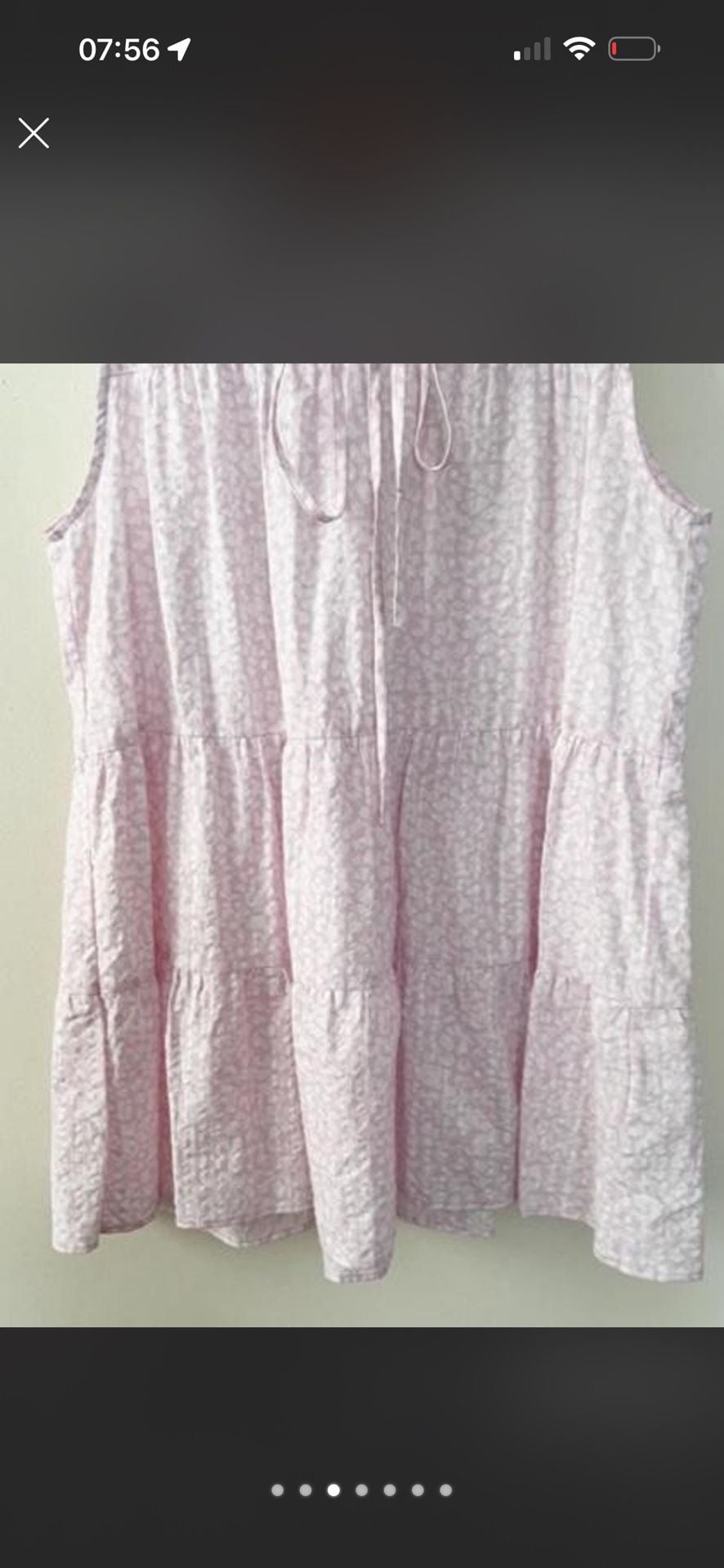 Topshop Pink Animal Print Sleeveless Tiered Smock Blouse 4