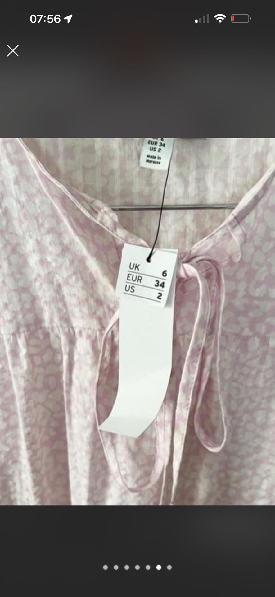 Topshop Pink Animal Print Sleeveless Tiered Smock Blouse 6