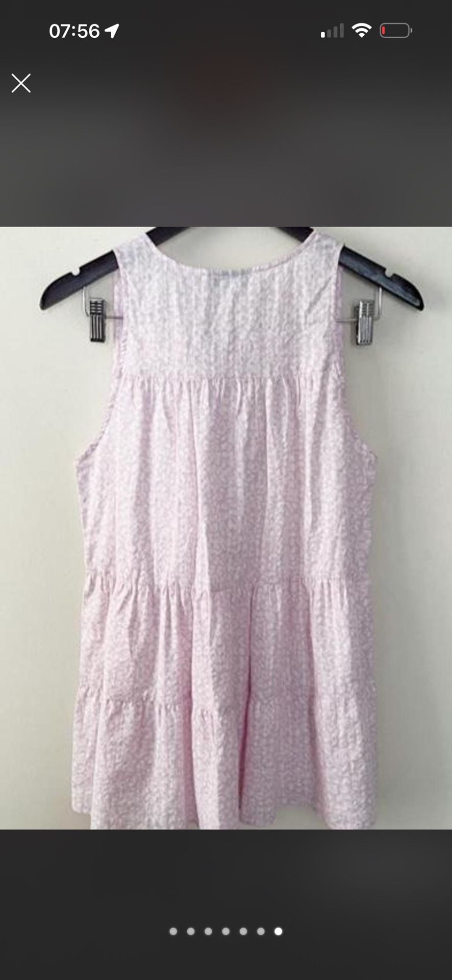 Topshop Pink Animal Print Sleeveless Tiered Smock Blouse 7