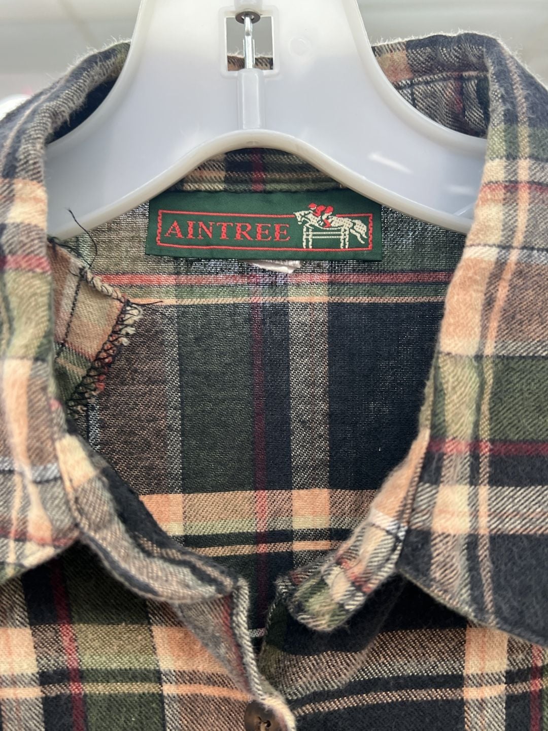 Aintree Vintage Plaid Long Sleeve Button-Down Shirt 3
