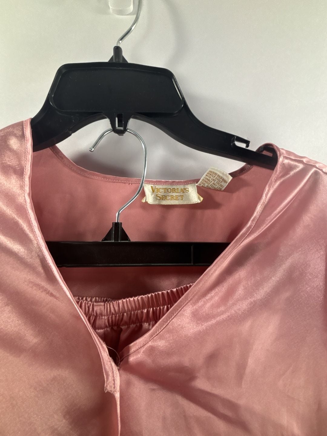 Vintage Victoria's Secret Gold Label Pajama Set with Embroidered Trim 3