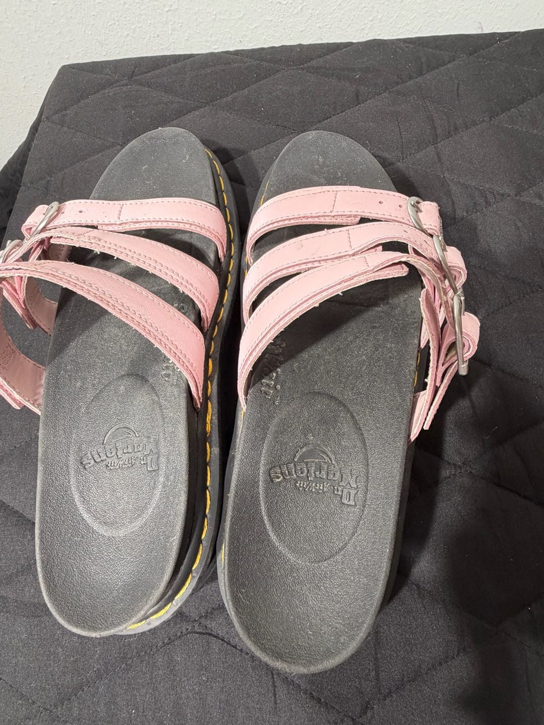 Dr. Martens Blaire Slide Leather Sandals in Pastel Pink 7