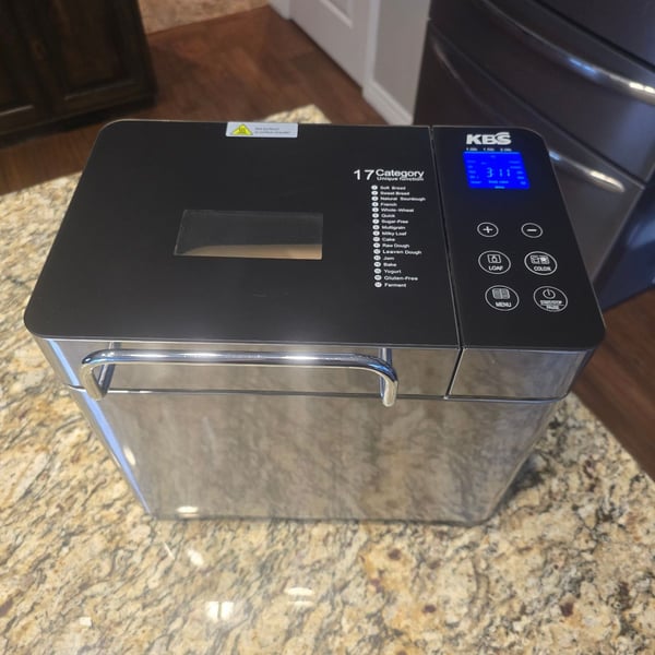 KBS MBF-010 Stainless Steel 17-in-1 Programmable Bread Maker
