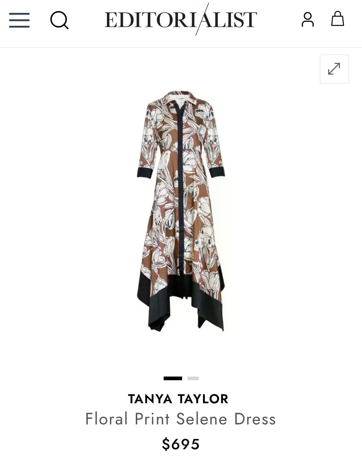 Tanya Taylor Selene Shirt Dress Size 2 12