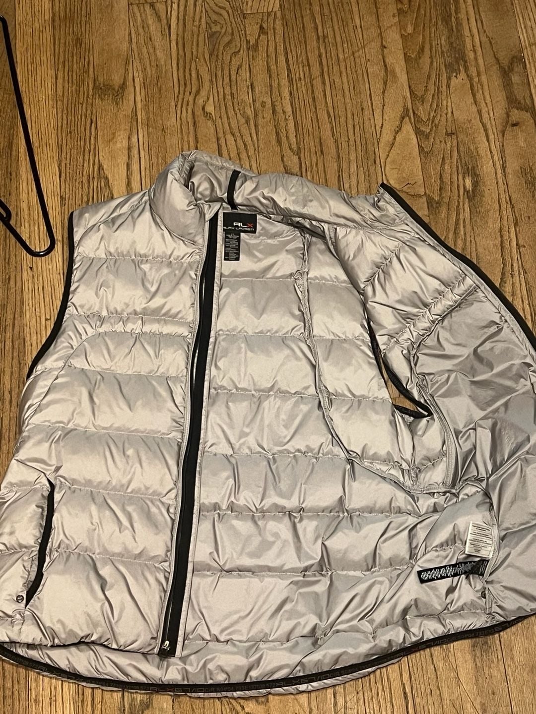 RLX Ralph Lauren Down-Filled Puffer Vest, Silver, Size L 5