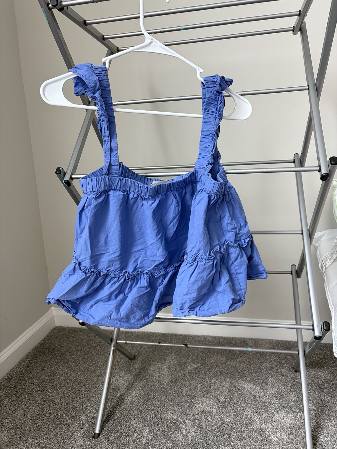 By Together Blue Smocked Tiered Ruffle Tank Top 2