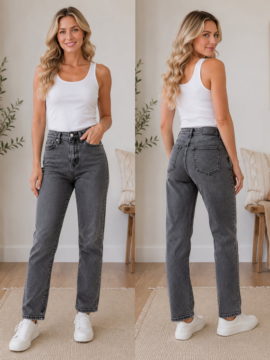 Madewell The Perfect Vintage Jeans Washed Black High Rise Straight Size 24 2