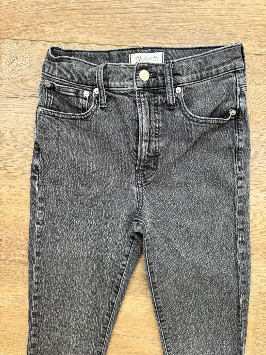Madewell The Perfect Vintage Jeans Washed Black High Rise Straight Size 24 5