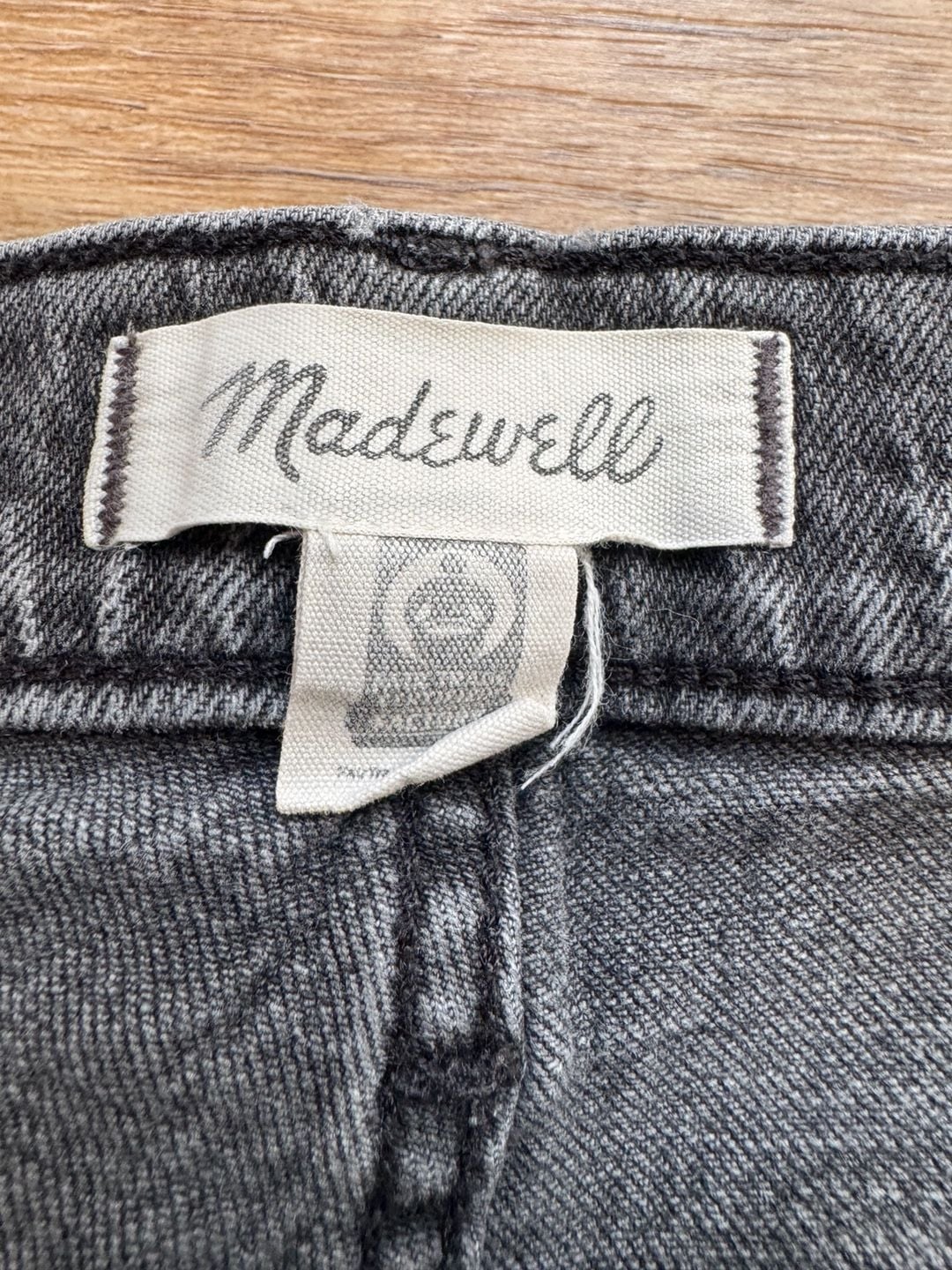 Madewell The Perfect Vintage Jeans Washed Black High Rise Straight Size 24 9