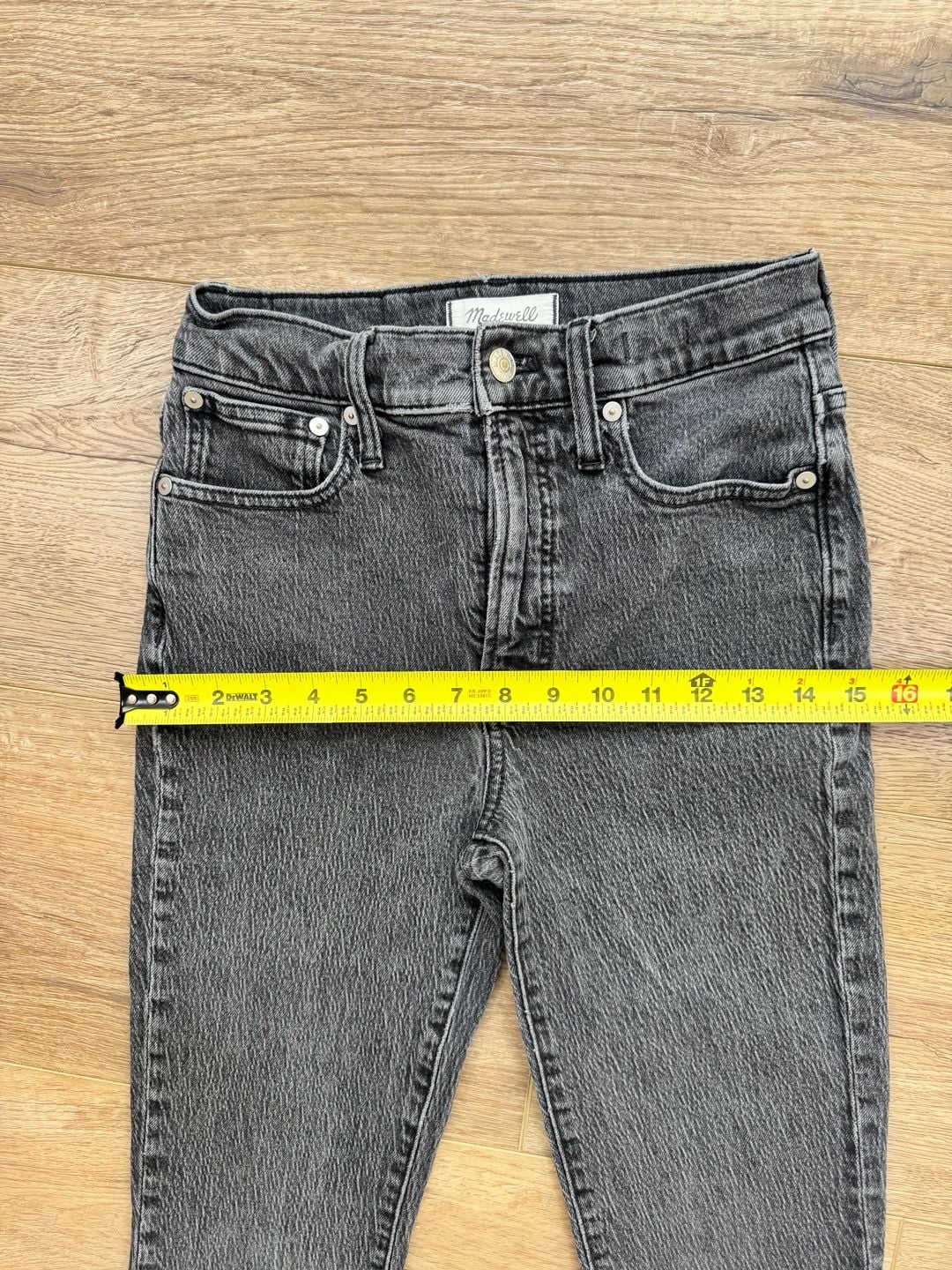Madewell The Perfect Vintage Jeans Washed Black High Rise Straight Size 24 11