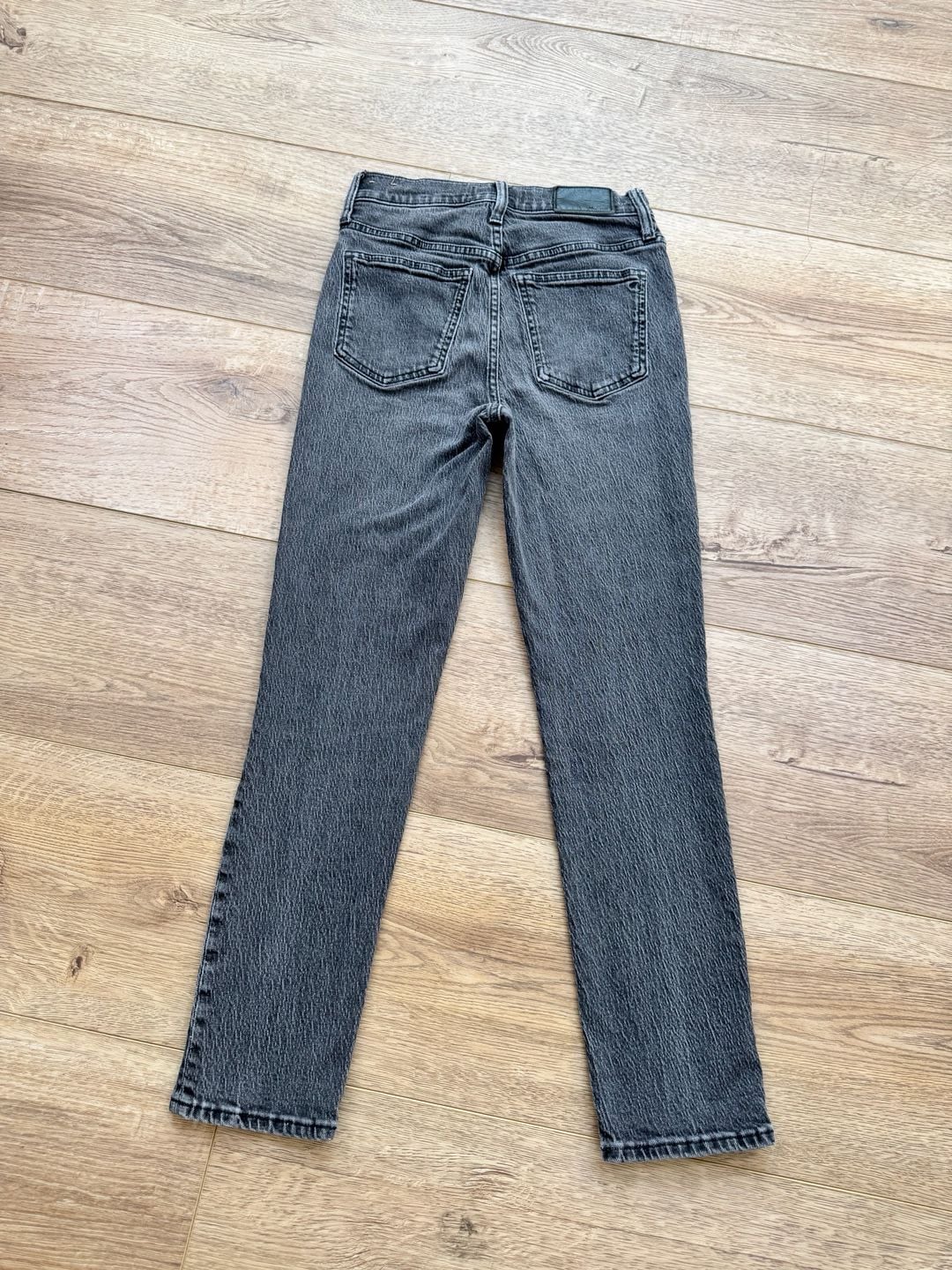 Madewell The Perfect Vintage Jeans Washed Black High Rise Straight Size 24 15