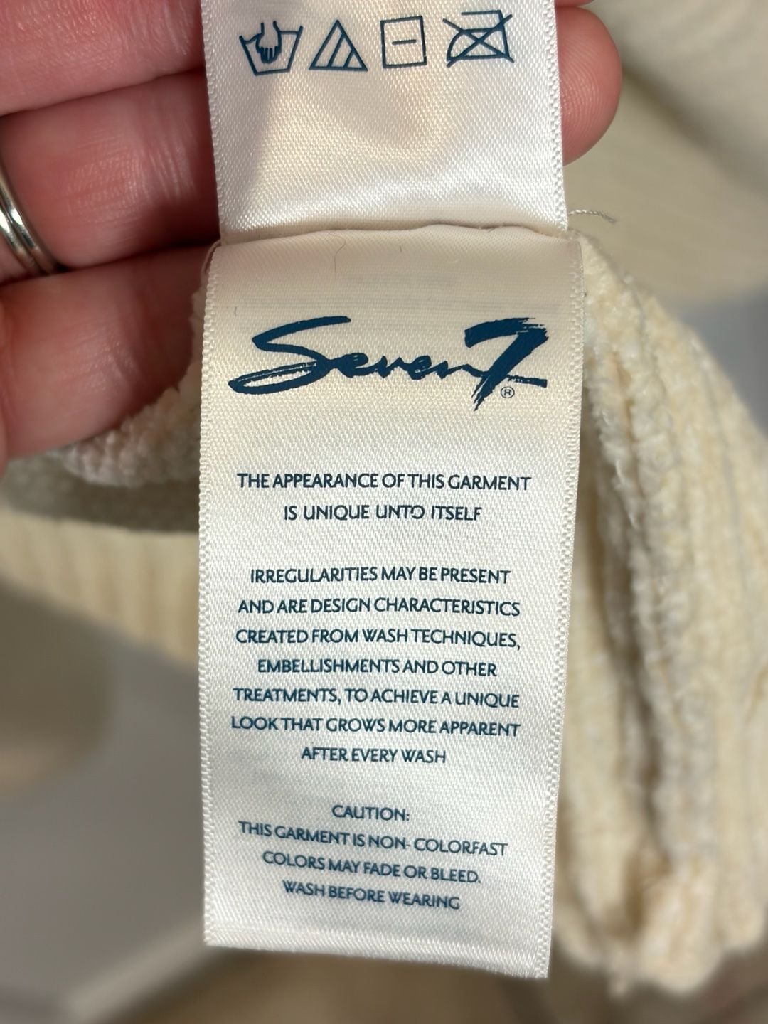 Seven7 Women's Ivory Chenille Open Front Ribbed Cardigan Granola Coastal 9