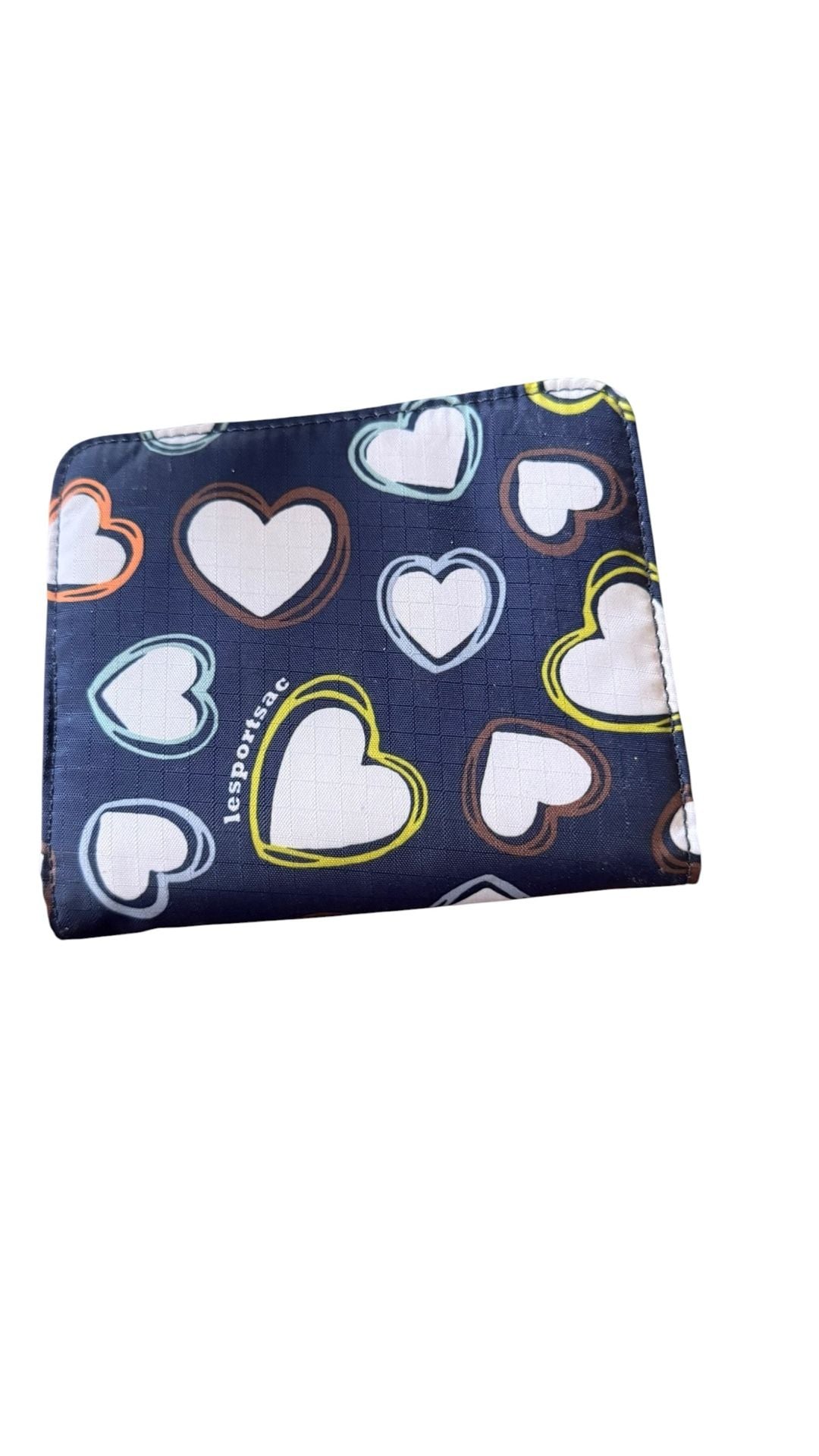 Vintage LeSportsac Miss You Heart Print Zip-Around Wallet NWT 3
